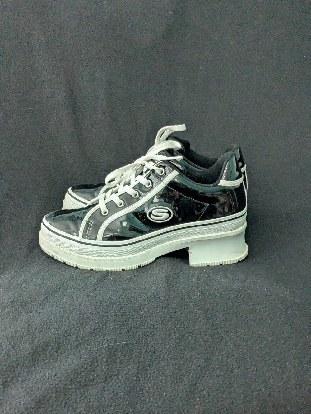 Stacked Platform Skechers Sneakers Chunky Heel